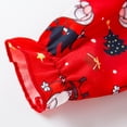 thumbnail image 6 of Xmarks Toddler Girl Dress Santa Claus Print Long Sleeve Winter Dress Double Bow Fall Outfit Christmas Birthday Party Winter Events Dresses Costume 12M-5Y, 6 of 7