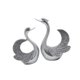 thumbnail image 5 of 2x estatuas de cisne figuras de animales regalos de cumpleaños adornos de resina decorativa esculturas de San Valentín para bookshelf cafe gabinete de Plateado, 5 of 8