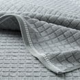 thumbnail image 5 of TOWN & COUNTRY EVERYDAY 4-Piece Textured Windowpane Washcloth Set, 13"x13", 100% Cotton, Plush & Absorbent 550GSM, Grey, 5 of 6