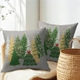 thumbnail image 5 of Christmas Gray Decorative Pillow Covers 20x20 Inch Set of 2 - Tree Outdoor Throw Pillow Covers for Winter Xmas Holiday - Cushion Covers for Home Couch Decor, 5 of 6