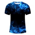 thumbnail image 4 of ALLLIST Crew Neck Summer Tops for Men Short Sleeve Flame Casual T-Shirts Printed Pullover Shirts for Men, 4 of 5