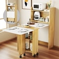 thumbnail image 1 of Mesa Escritorio Comedor Plegable para 4 Personas con Gabinete Multifuncional para Cocina o Comedor, 1 of 9