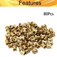 thumbnail image 4 of HUGFEGWE M3x5mm Female Thread Knurled Nuts Hx4mm OD Brass Threaded Insert Embedment Nuts Hydraulic Welded Joint Injection Molding Assortment Kit for 3D Printing Injection Molding 80PCS CJB91-24974, 4 of 7