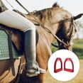 thumbnail image 2 of Decodeary Pack of 2 Animal Riding Stirrup Professional Solid Color Reusable Adult Children Rubber Pad Non-slip Stirrups Gifts Red Small, 2 of 6