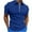 Blue, variant on Calssic Fit Polos Shirts for Men,Spring Summer Solid Color Collared Short Sleeve Shirt Men Casual Business High Stretch Tops with Quarter Zipper