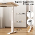thumbnail image 2 of VVENACE Electric Standing Desk Frame, Double Motor Adjustable Stand Up Desk Base, 286 lbs Weight Capacity, Three Section Column Computer Desk for Home and Office (White Frame only), 2 of 8