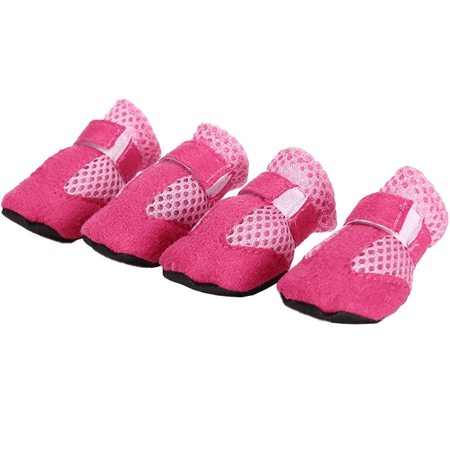 4 Pcs Dog Boots For Small Medium Dog  Dog Shoes For Pup With Soft Nonslip Soles  Dog Paw Protector For Daily - L