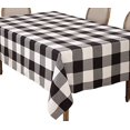 thumbnail image 1 of SARO 9025.BK65104B 65 x 104 in. Rectangle Buffalo Plaid Check Pattern Design Cotton Tablecloth  Black, 1 of 3