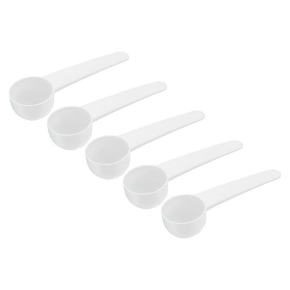 Uxcell Micro Spoons 5 Gram Measuring Scoop Plastic Round Bottom Mini Spoon 15 Pack
