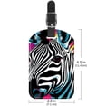 thumbnail image 6 of Square 2Pack PU Leather Zebra Cruise Luggage Tag with Privacy Cover and Name ID Tag for Travel Handbags Backpacks Luggage Tags, 6 of 6