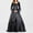 Black, variant on Lilgiuy Women Halloween Gowns Retro Long Sleeve Square Collar Luxury Queen's Floor Length Dress for Stage Party Club Black（S-XL）