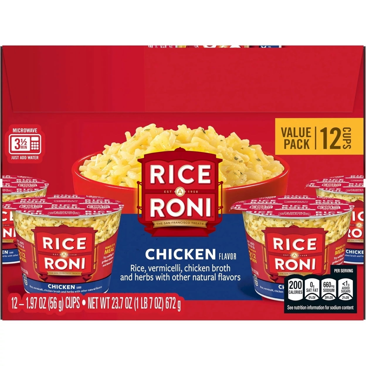 Rice-A-Roni® Chicken Flavor Rice Cups, 4 ct / 1.97 oz - Gerbes