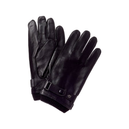 Bruno Magli Wool-Blend & Leather Gloves, m, Black