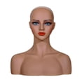 thumbnail image 1 of Cabezal realista de la cabeza del maniquí Cabezal de doble hombro Multipropósito Manikin Pequeño de peluca para aretes Joyas Collar Sombreros Estilo a, 1 of 8