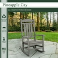 thumbnail image 2 of Hanover Pineapple Cay All-Weather Outdoor Patio Porch Rocker, Eco-Friendly, Recycled Material, - HVR100GY, 2 of 5