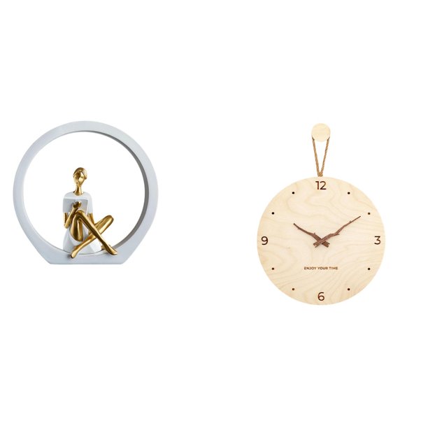 Figura De Niña, Estatua De Mujer, Centro De Mesa, Dormitorio, Regalo Para Lectores, Estantería, Escultura Abstracta De Estilo Rústico, Decoración Versátil, Reloj De Pared De Madera, Reloj