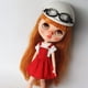 thumbnail image 1 of Vestido de Moda para muñeca CUTICAT negro y rojo 1/6 de con de muñeca, 1 of 8