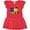Red with Polka Dot, variant on Inktastic Cute Colorful Train Girls Baby Dress