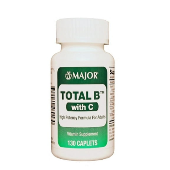 Major Total B W/ C High Potency Formula For Adults Vitamin Supplements, 130 Ct