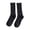 Black, variant on Socks for women Double Knit Crew Casual Mid Calf Socks Stretchable Comfortable Breathable Sock for Girls Black,One Size