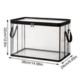 thumbnail image 3 of Clothes Storage, in Closet Storage, Dorm Closet Organizer, Storage Bag Organizer, 1Pc 15X10X13 Inch Extra Large Thick Clear Design with Heavy Duty Zipper Top and Sturdy Side Carry, 3 of 6