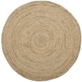 thumbnail image 4 of Safavieh Fibre Naturelle Ronde Collection NF801N Fait à la Main Boho Tressé Jute Zone Tapis, 3' x 3' Ronde, Naturel, 4 of 9
