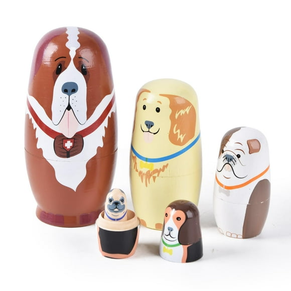Muñecas Tangan Russian de Toy Figure, 15 cm, para anidar, 5 unidades
