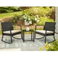 thumbnail image 2 of Homall Patio Furniture Set Outdoor Rocker All Weather PP Rocking Chair with Cushion Set of 3, White, 2 of 7