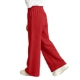 thumbnail image 5 of Cethrio Girls Corduroy Pants, Elastic Waist Side Pockets Relaxed Fit Casual Straight-leg Pants Red Size 9-10 T, 5 of 6