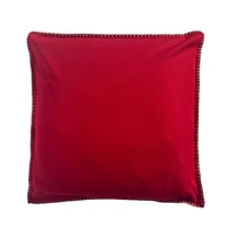 Videri Home 21"x21" Red Thick Thread Whipstitch Decorative Throw Pillow Covers, Festive for Holiday Decor(2 Pack)