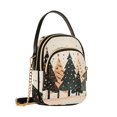 thumbnail image 7 of FORMRS Crossbody Bag for Women Quilted Travel Shoulder Cell Phone Purse with Chain Strap Handbag, Beige Christmas Trees, 7 of 7