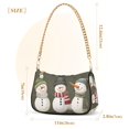 thumbnail image 3 of FORMRS Womens Shoulder Bag with Chain Strap Clutch Purse Cute Tote Handbag, Gray Cute Snowmen, 3 of 7