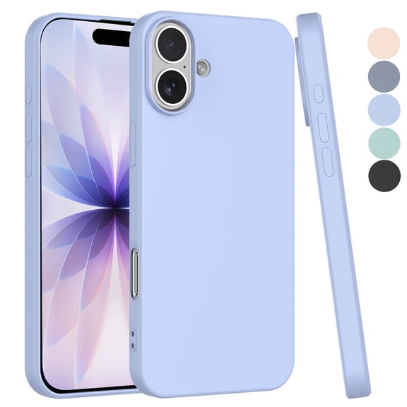 For Apple iphone 17 Case, Liquid Silicone Cell Phone Case for iphone 17, Ebizware Shockproof Full-Body Protective Rugged Rubber Ultra Slim Cover with Microfiber Lining - Lavender