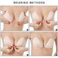 SOMER 2 Pairs Backless Bra, Sticky Bra, Reusable Adhesive Bra, Strapless Bras for Women, Push Up