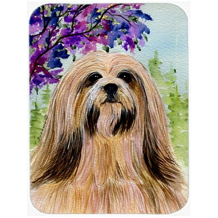 

12 x 15 in. Lhasa Apso Glass Cutting Board Large
