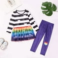 thumbnail image 2 of Rainbow Gabby Dress for Girls, Cat Birthday Tutu Dress Pant Outfit, 2 of 7