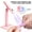 Pink, variant on UV Light for Gel Nails, Handheld LED Nail Lamp, 360 Degree Rotating Multifunctional Stand, Fast Curing, Suitable for Home Manicure and Nail Salon