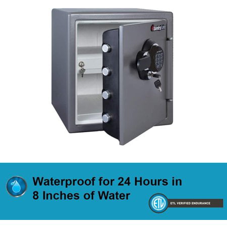 1.23 Cubic Feet Digital Keypad SentrySafe SFW123GDC Fireproof Waterproof Safe 