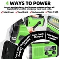 thumbnail image 5 of Hand Crank Emergency Radio 37000mwhsolar Portable Noaa Am Fm Weather With 3mode Flashlight And Reading Light Cell Phone Home Distress Signal (green), 5 of 7