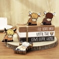 thumbnail image 1 of Bandeja escalonada decorativa para libros de madera de vaca de Whaline Highland, 1 of 7