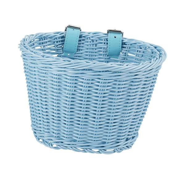 Cesta de bicicleta para niños con correas, ligera, multifunción, bonita, contenedor para artículos diversos, cesta delantera para bicicleta para