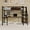 Black, variant on Loft Bed Frame with L Shaped Desk and Large Storage, Sturdy Frame with Stairs and Continuous Belt Railing, Space Saving Noiseless for Bedroom, No Box Spring Needed. Black 