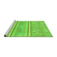 thumbnail image 2 of Ahgly Company Machine Washable Indoor Round Abstract Green Modern Area Rugs, 3' Round, 2 of 4