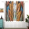 thumbnail image 2 of Leaf Frame 54×55 Inch Black Out Curtains 2 Packs Aesthetic for Bedroom Living Room Sliding Glass Doors Kitchen Windows, 2 of 5