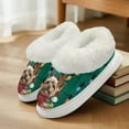 thumbnail image 3 of POLERO Cute Yorkshire Print House Fuzzy Slippers for Women Comfortable Thick Sole Indoor Platform Slippers Fluffy Plush Soft Bedroom Shoes, Size 7-8, 3 of 7