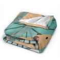 UltraSoft Micro Fleece Blanket,Hamster In A Wheel Hand Drawn Doodled