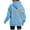 Sky Blue, variant on Bibifish Womens Hoodies Letter Graphic Hooded Sweatshirts Long Sleeve Loose Fit Casual Daily Outings Inspirational Stylish Pullover