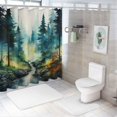 thumbnail image 7 of Shiartex Fantasy Art Printed Shower Curtain with Hooks, Sustainable Polyester Fiber Washable Bathroom Decor Curtain, Chic Modern Design, Various Sizes 36x72, 7 of 7