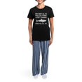 thumbnail image 4 of CafePress - Sharks Will Kill You Women's Dark Pajamas - Women's Short Sleeve Print T-Shirt and Pants Dark Cotton Pajama Set, 4 of 7