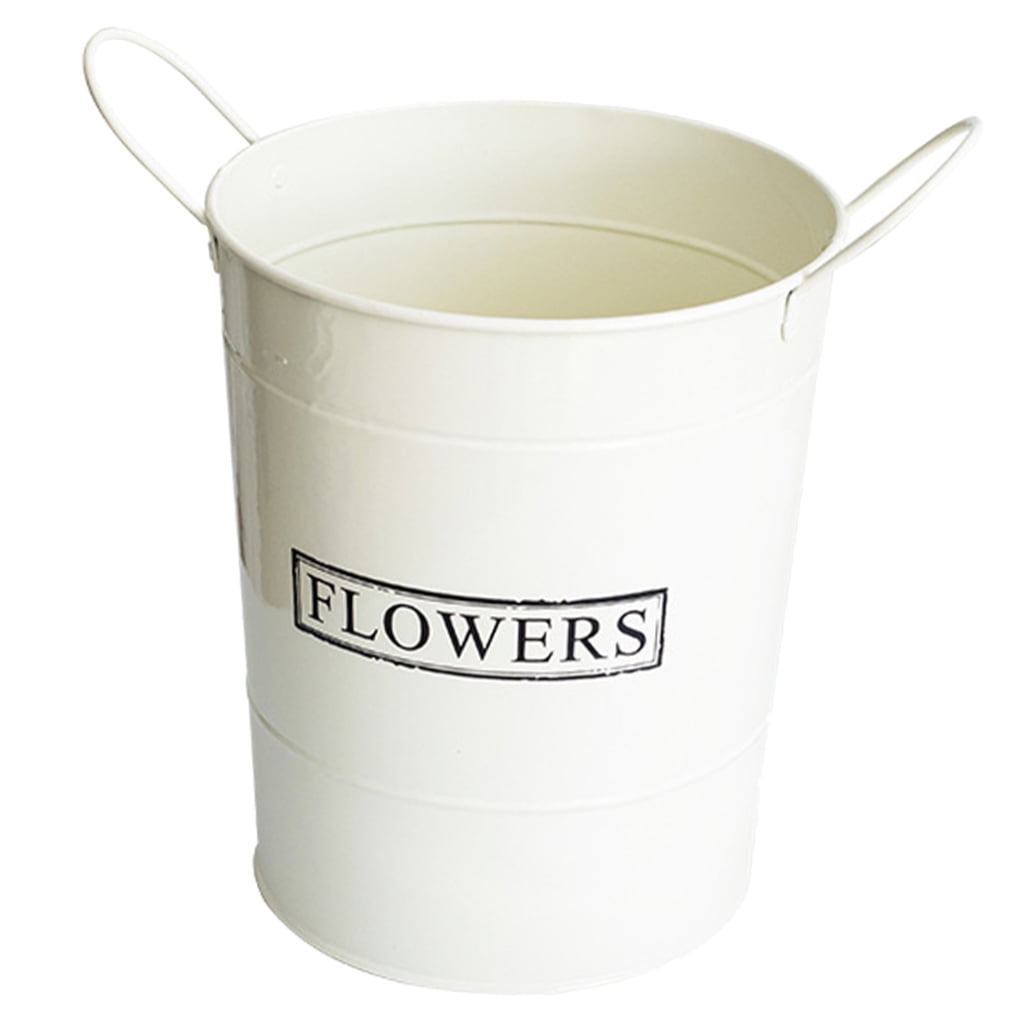 Hemoton Iron Plants Flower Pot Binaural Flower Planter Gardening Art Planting Flower Pot
